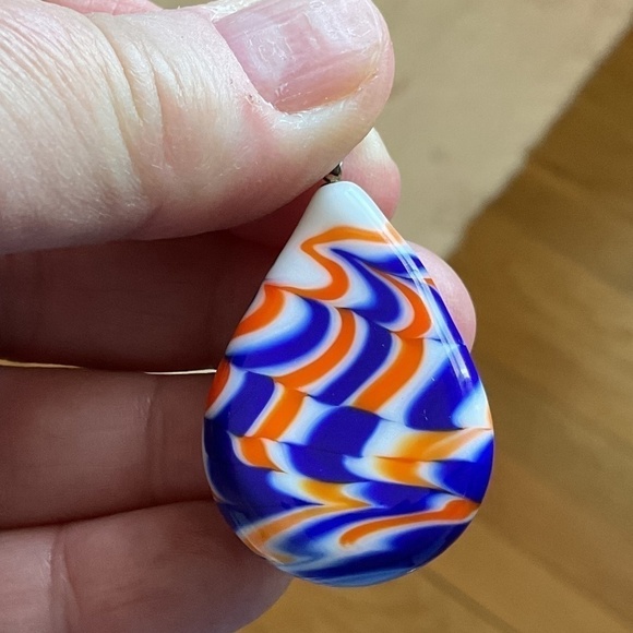 Hand Blown Colorful Glass Pendant - Picture 4 of 10